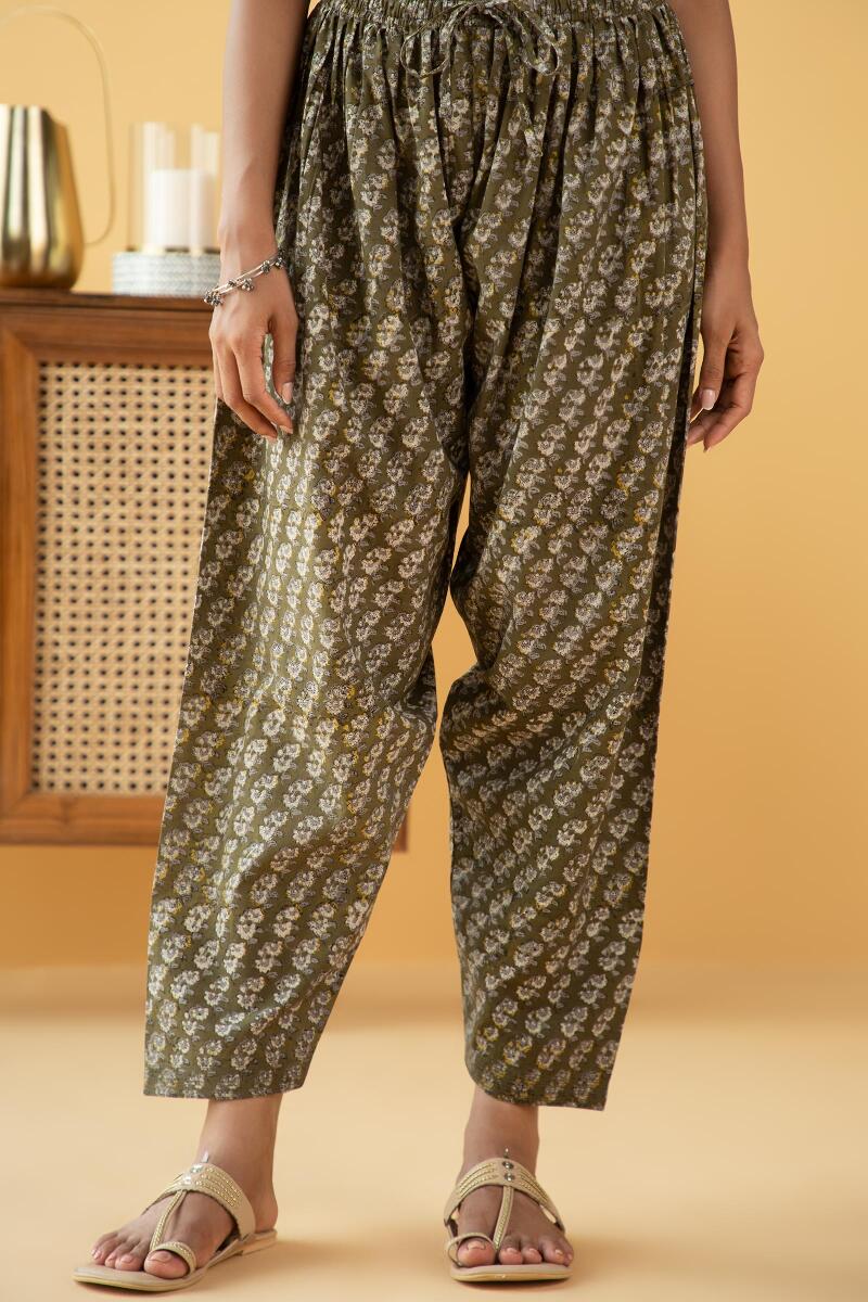 Off white cotton salwar pants by House Of Pink  The Secret Label