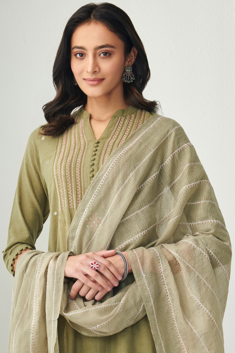Buy Blue Block Printed Cotton Top for Women | FGT21-03 | Farida Gupta