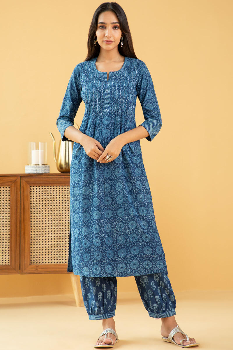 Buy Indigo Hand Block Printed Modal Palazzo for Women