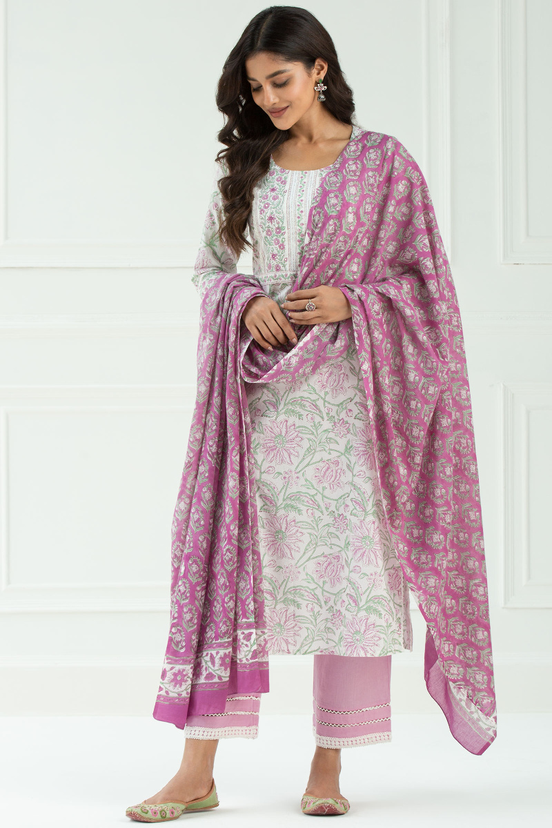 Buy Pink Handcrafted Cotton Farsi Pants for Women  FGSF2101  Farida Gupta