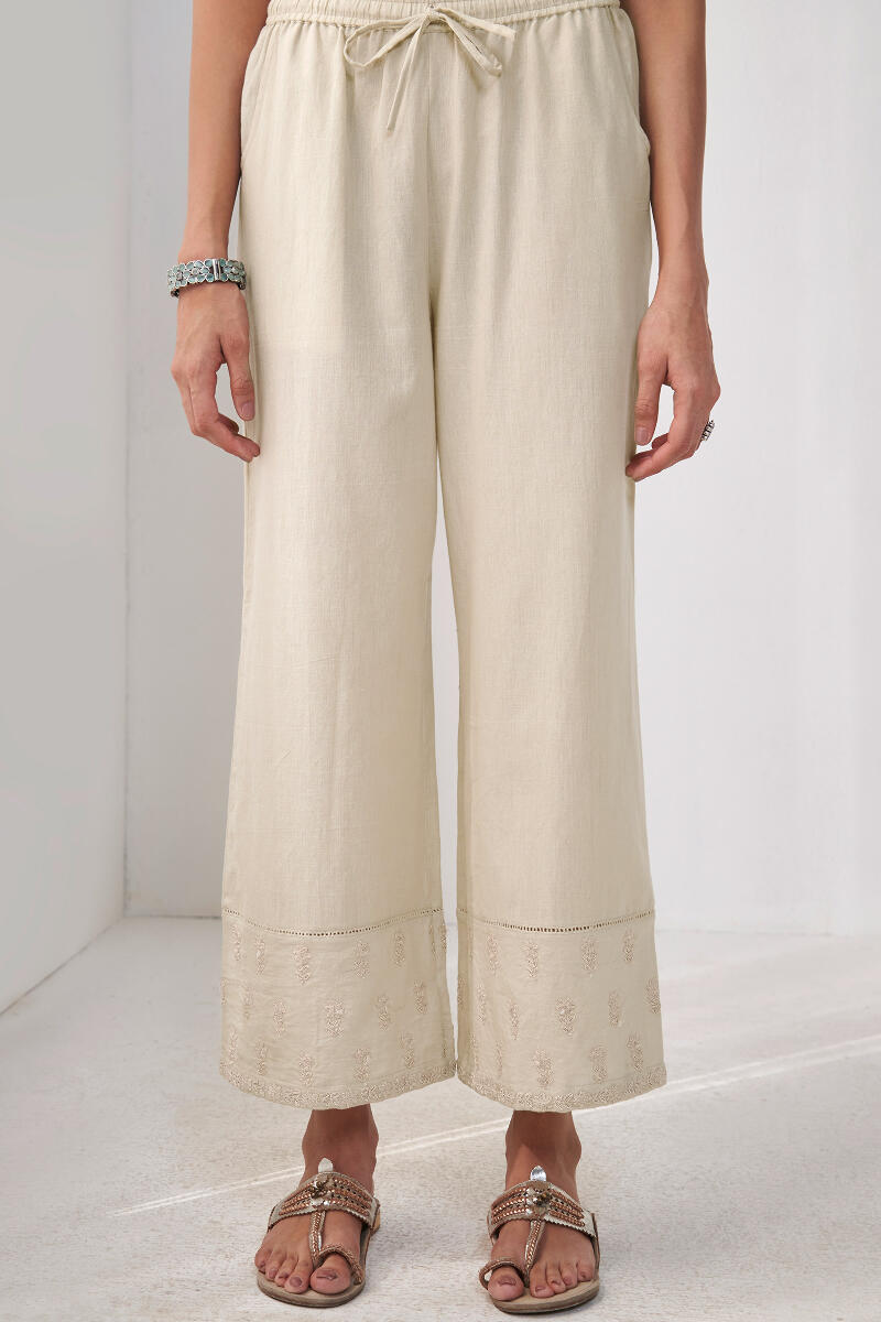 Buy Black Hand Block Printed Cotton Izhaar Pants for Women | FGIPT22-36 | Farida  Gupta