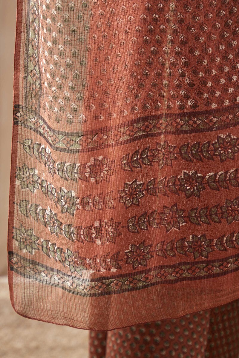 Buy Bagru Hand Block Printed Kota Dupatta For Women Fgd