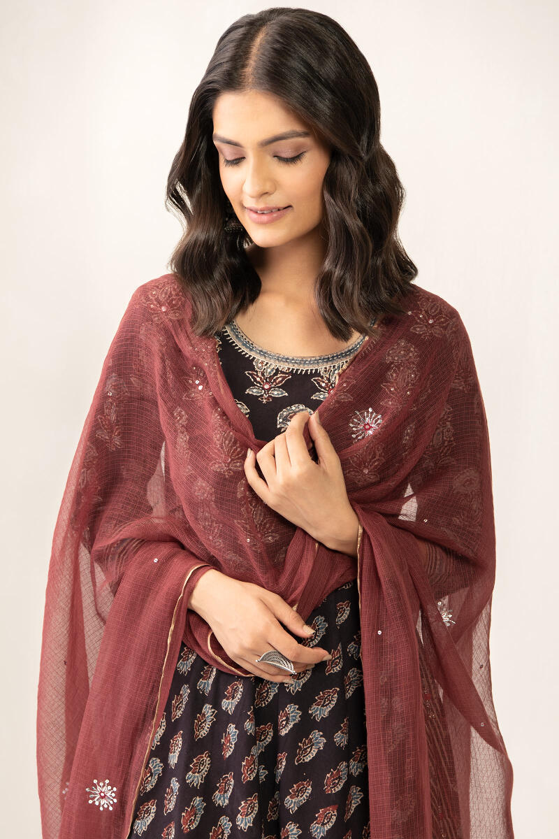 Buy Sehra Tazmeen Kota Dupatta for Women | FGD22-253 | Farida Gupta