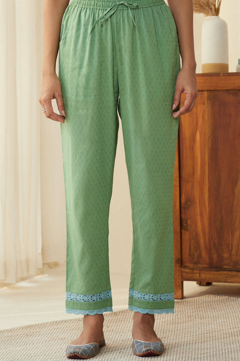 Buy Pink Handcrafted Cotton Izhaar Pants for Women  FGIPT2224  Farida  Gupta