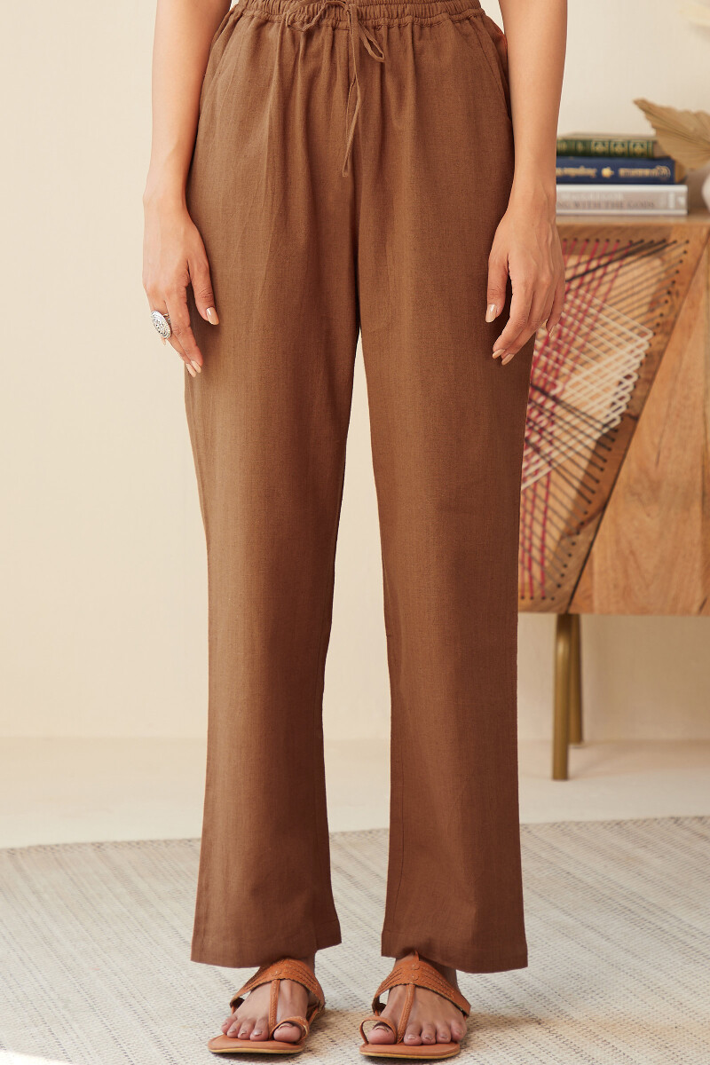 Buy Roza Nihad Off-White Handloom Pants | Off-White Pants for Women | Farida  Gupta