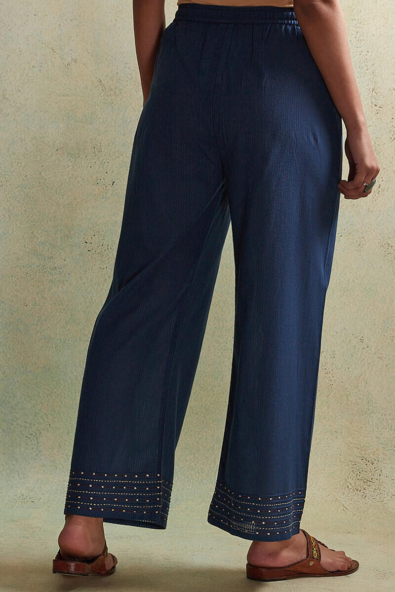 Indigo Handcrafted Cotton Farsi Pants