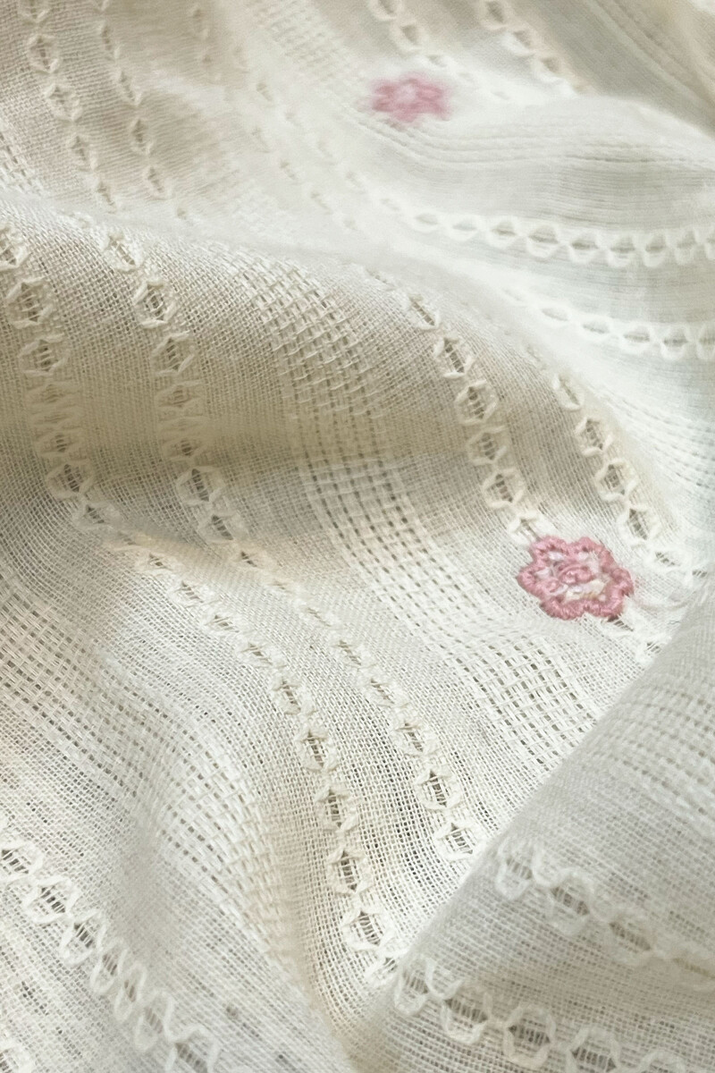 Off-White Handcrafted Straight Cotton Dobby Kurta