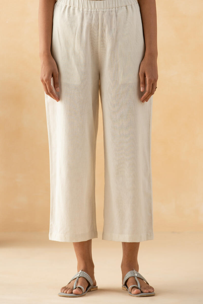 off white linen pants for men