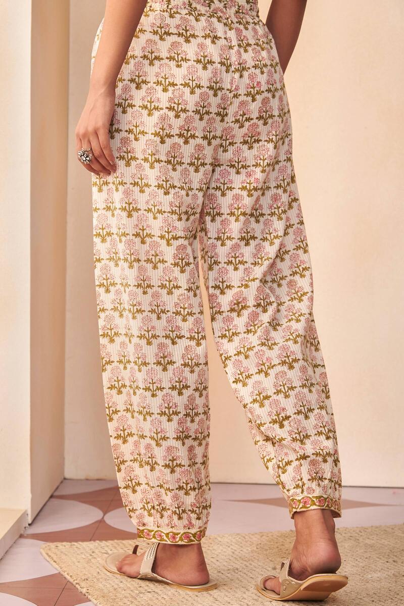 Buy Bagru Block Printed Cotton Izhaar Pants for Women | FGIPT22-29 | Farida  Gupta