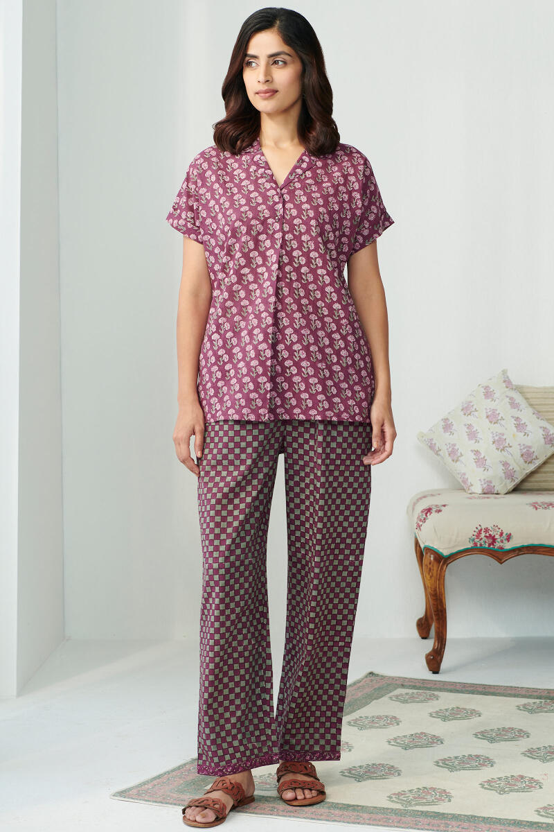 Block Printed Cotton Sleepwear : Pajamas & Nighties