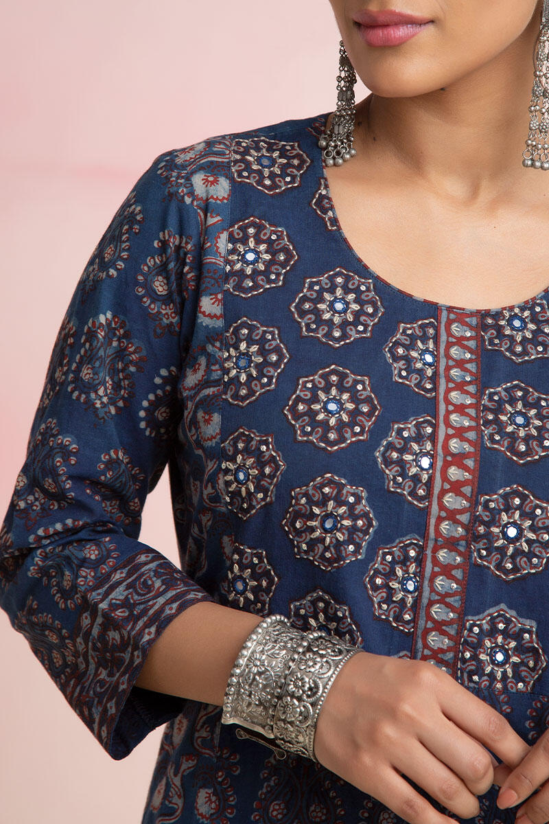 Indigo Blue A-Line kurta