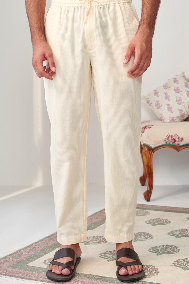 And Bottoms Pants and Trousers  Buy And White Stripes Pant Online  Nykaa  Fashion