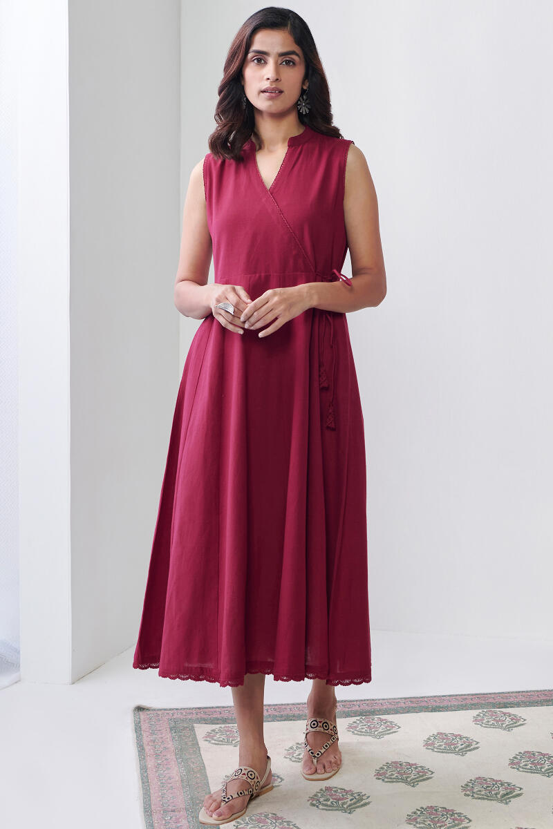 Maroon cotton hotsell dress