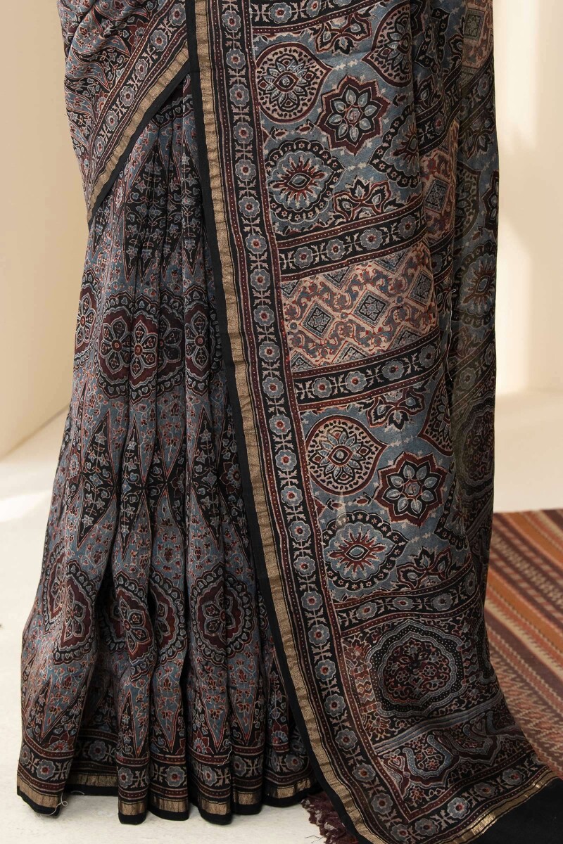 Ajrakh Print Saree - Buy Ajrakh Print Saree Online at Best Price in India |  Myntra