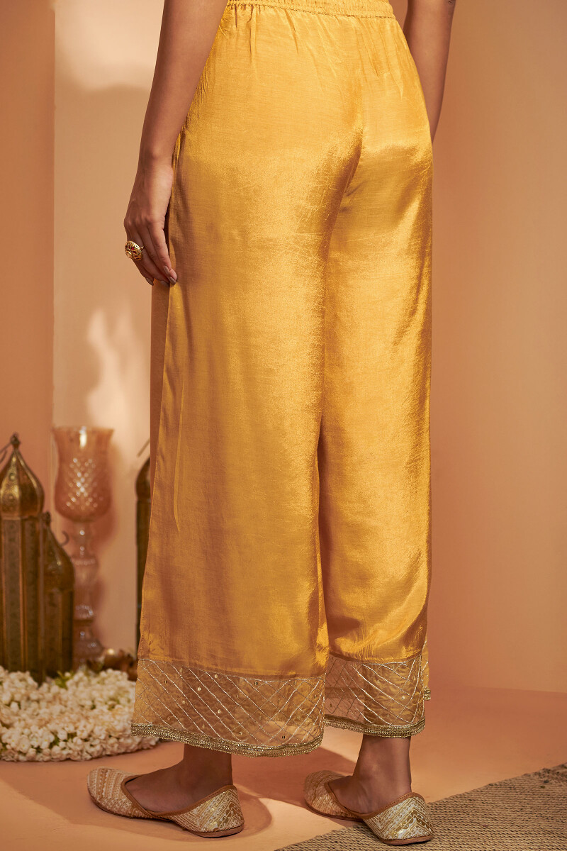 Tan Gold Shimmer Soft Silk Shiny Palazzo Sharara Pants Indian - Etsy