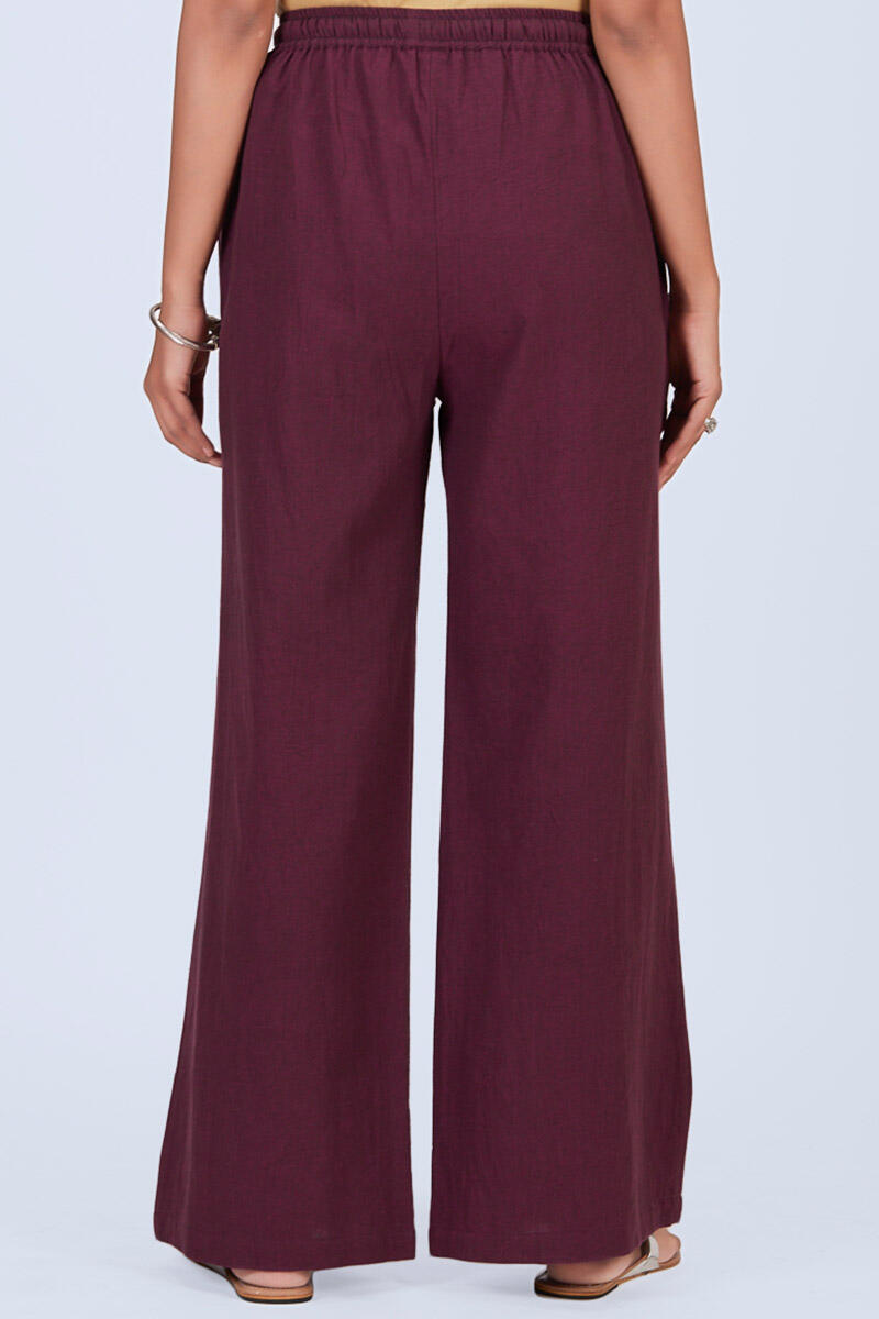 Purple Handcrafted Cotton Pants