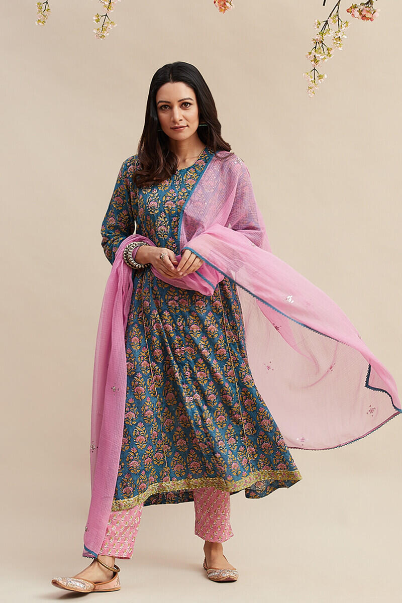 Buy Gulzar Jasmine Farsi | Green Farsi Pants for Women | Farida Gupta