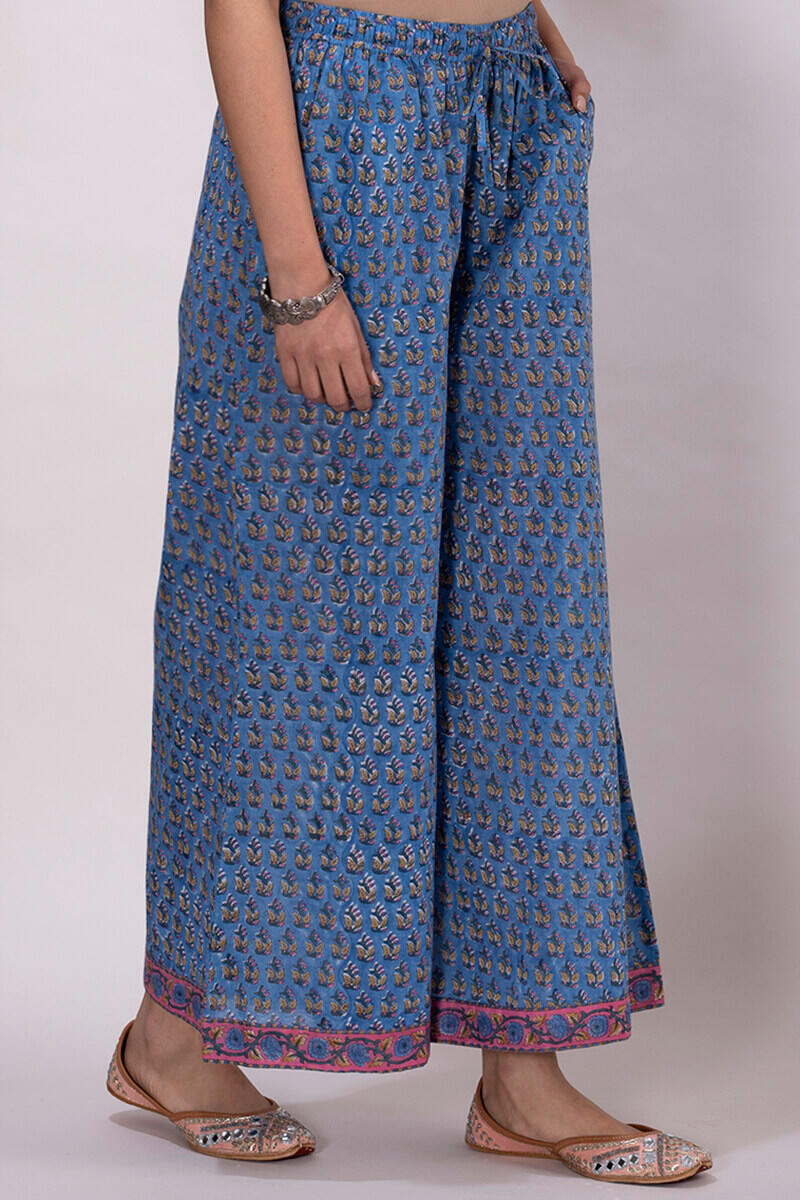 Buy online Sky Blue Georgette Flared Palazzo from Skirts tapered pants   Palazzos for Women by Sahila Creations for 1179 at 50 off  2023  Limeroadcom