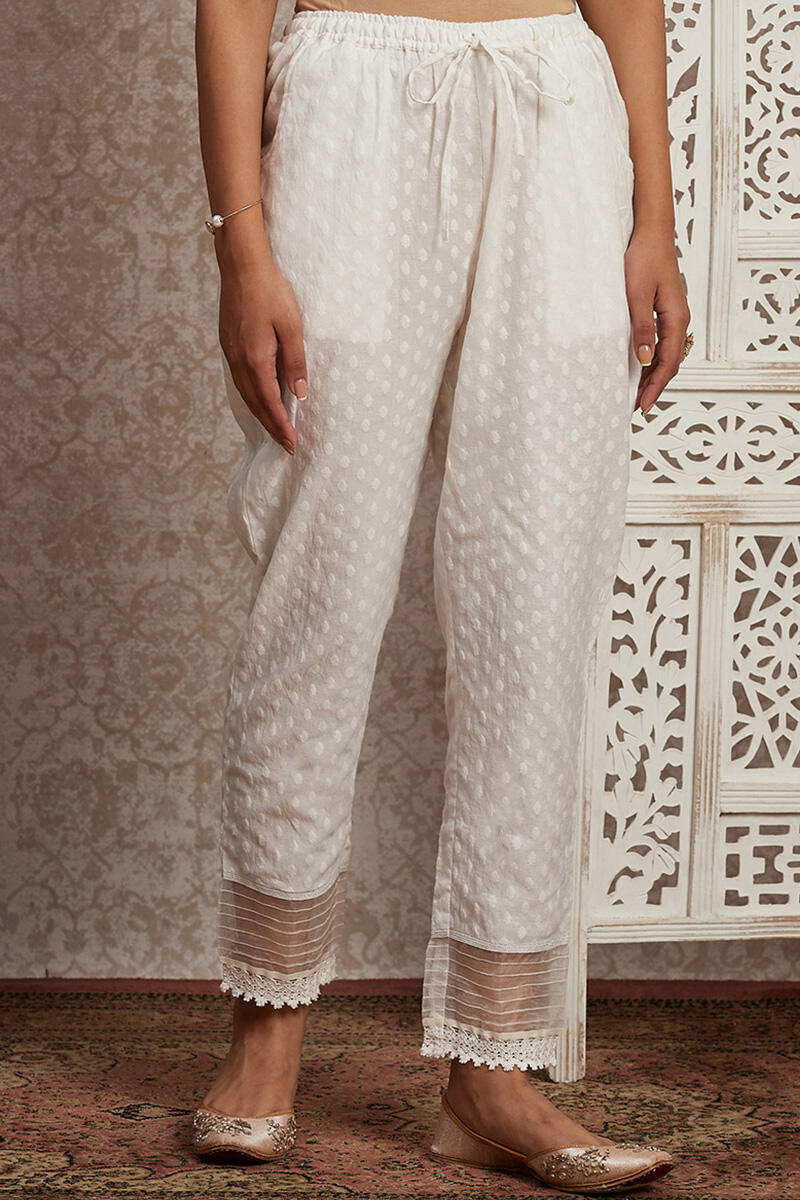 Buy Janasya Women's Beige Pure Cotton Narrow Pant Online at Best Prices in  India - JioMart.