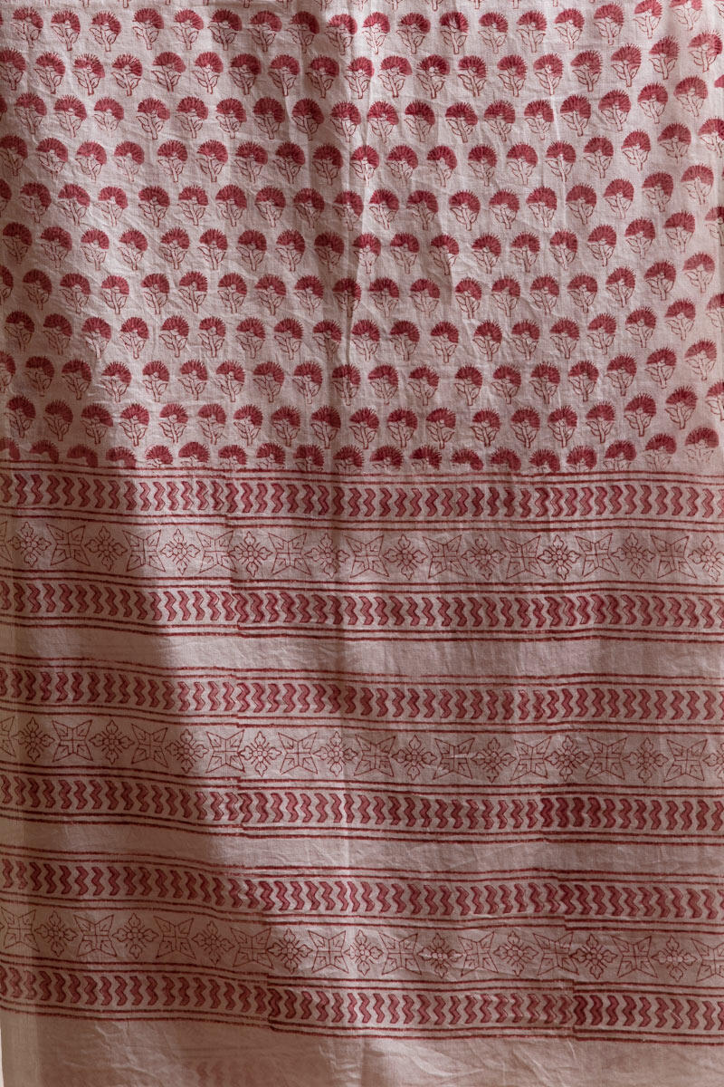 Sanganeri Block Printed Cotton Dupatta