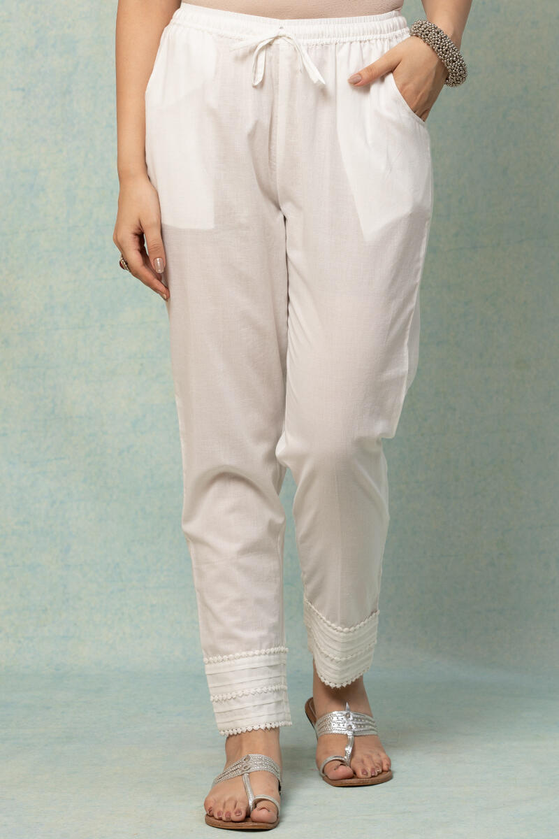 Jacquemus Le Pantalon Tibau Brode Stitched Pants In White | ModeSens