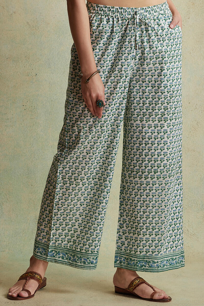 Buy Green Handcrafted Handloom Izhaar Pants for Women | FGIPT22-103 | Farida  Gupta