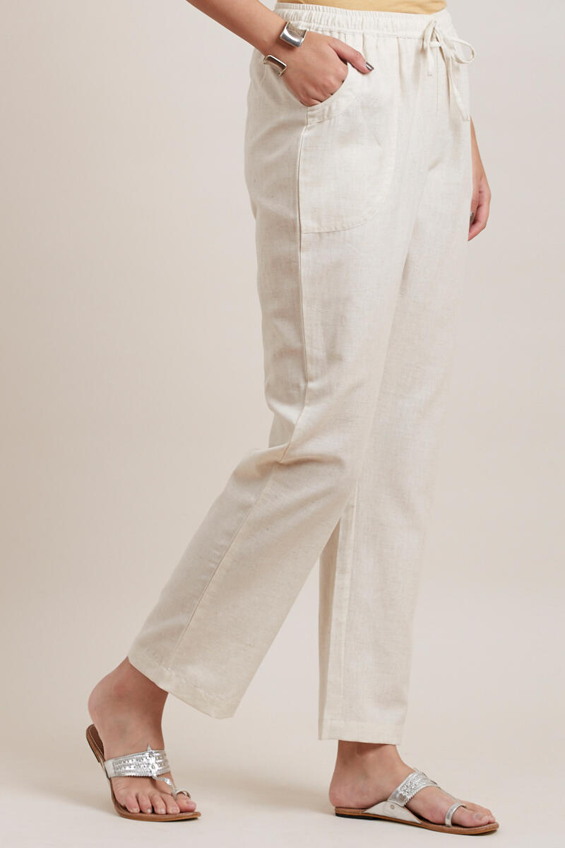 Share 167+ white cotton pants for ladies latest