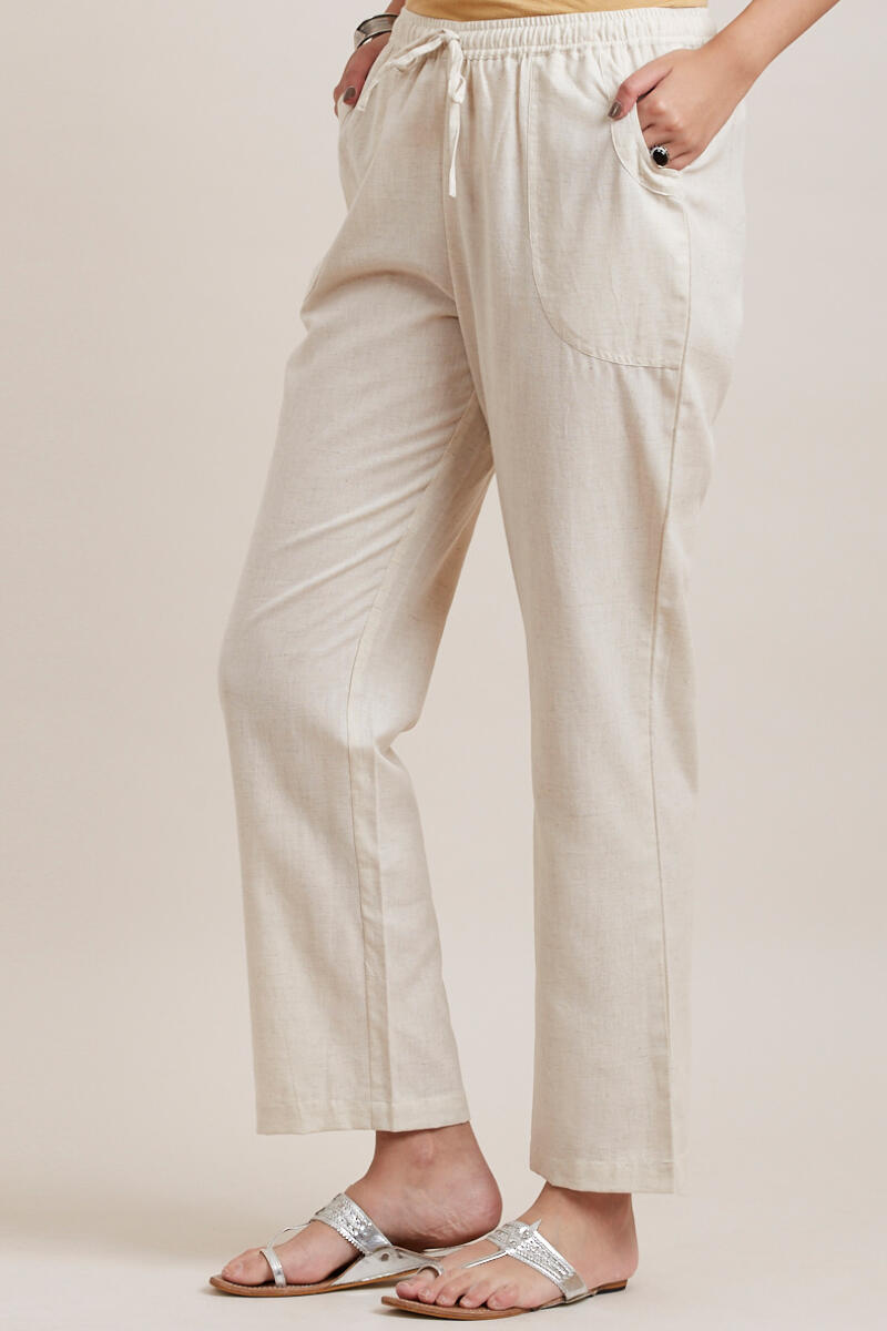 Ari Modest Pants - Off White - Verona Collection
