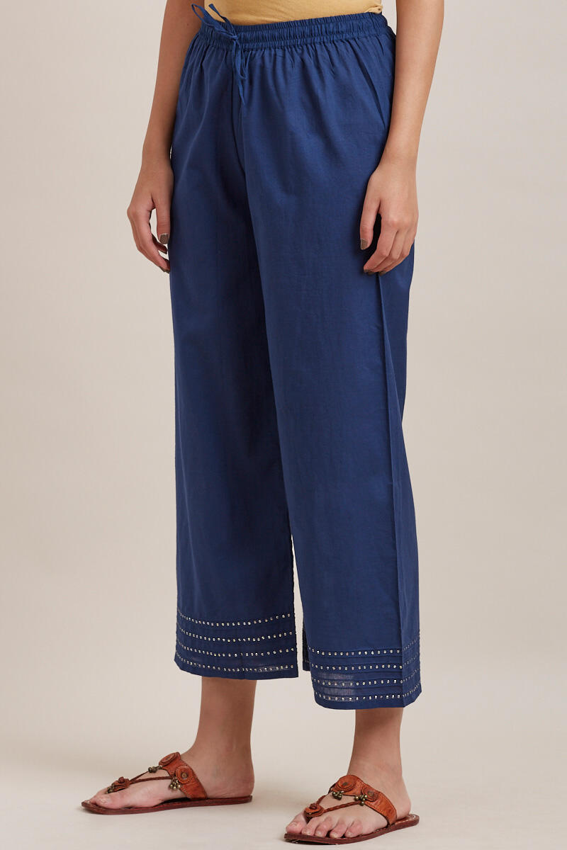 Buy Royal Blue Cotton Farsi Pants