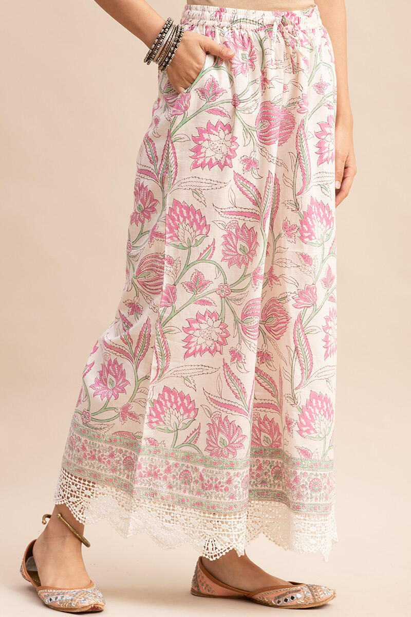 White printed palazzo sale