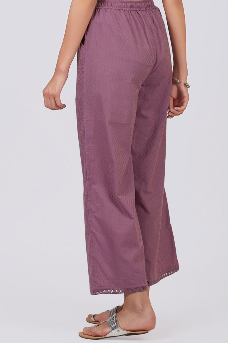 Purple Handcrafted Cotton Farsi Pants