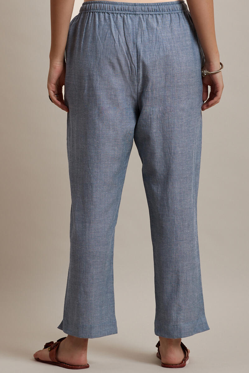 Buy Roza Jiya Slate Grey Handloom Pants
