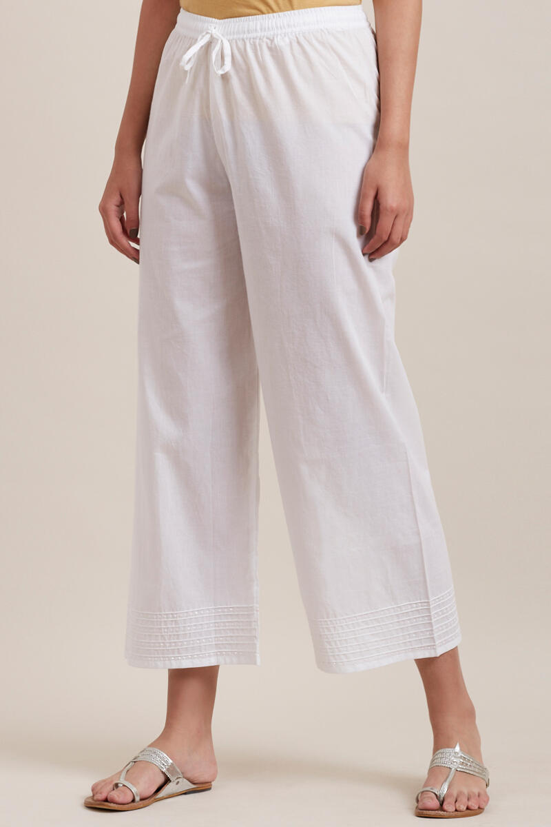 Buy White Cotton Farsi Pants