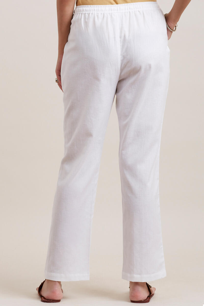 Buy White Cotton Pants